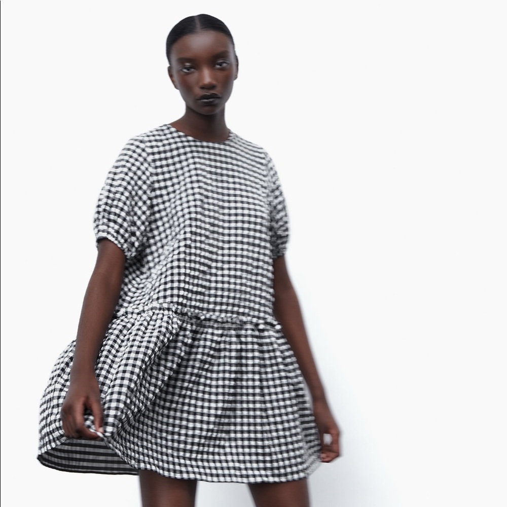 Zara Gingham Mini Dress